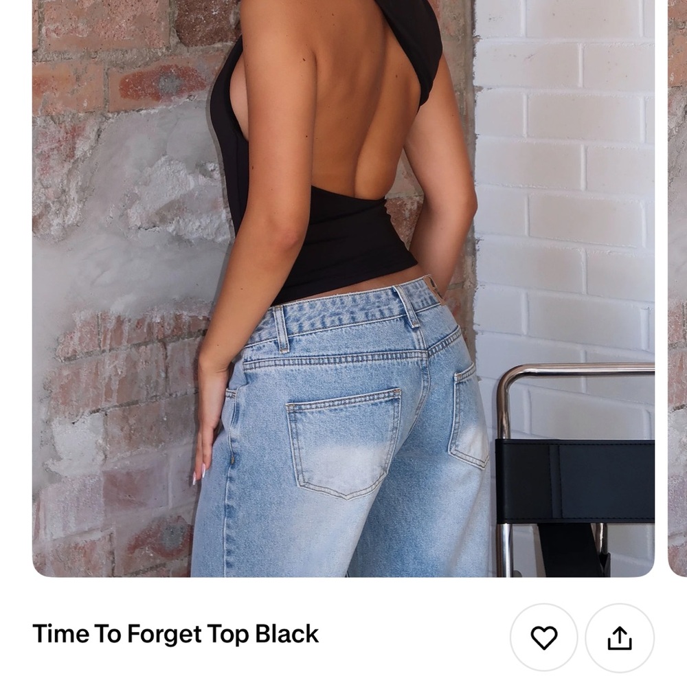 White Fox Boutique Black Asymmetrical Tank Top